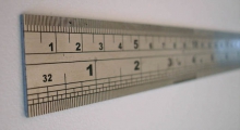 Ruler. (Cropped from the original image by Ejay in http://commons.wikimedia.org/wiki/File:Steel_ruler_closeup.jpg . License: CC Share Alike 3.0) Ruler. (Cropped from the original image by Ejay in http://commons.wikimedia.org/wiki/File:Steel_ruler_closeup.jpg . License: CC Share Alike 3.0)